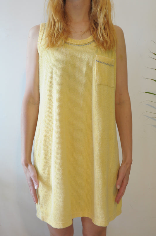 Robe en ratine jaune