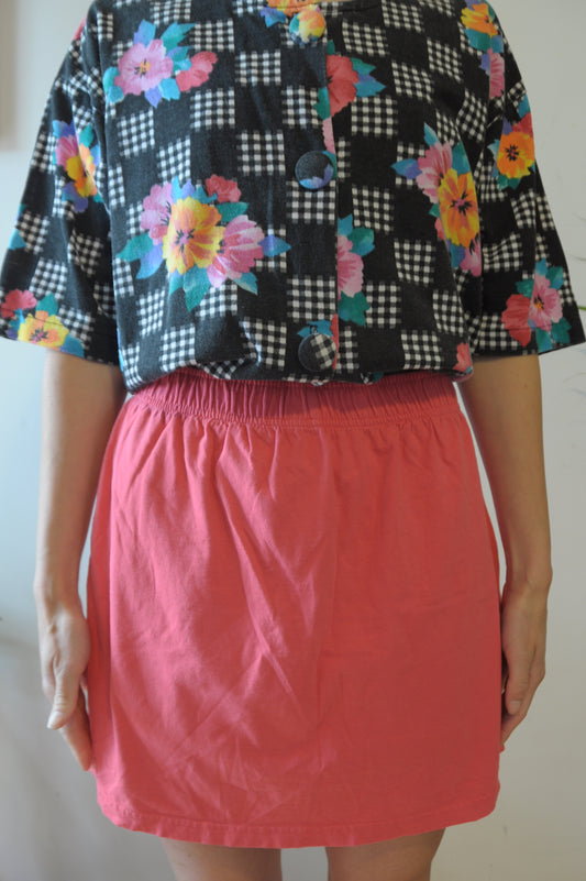 Skort rose en coton