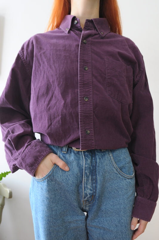 Chemise mauve petit corduroy