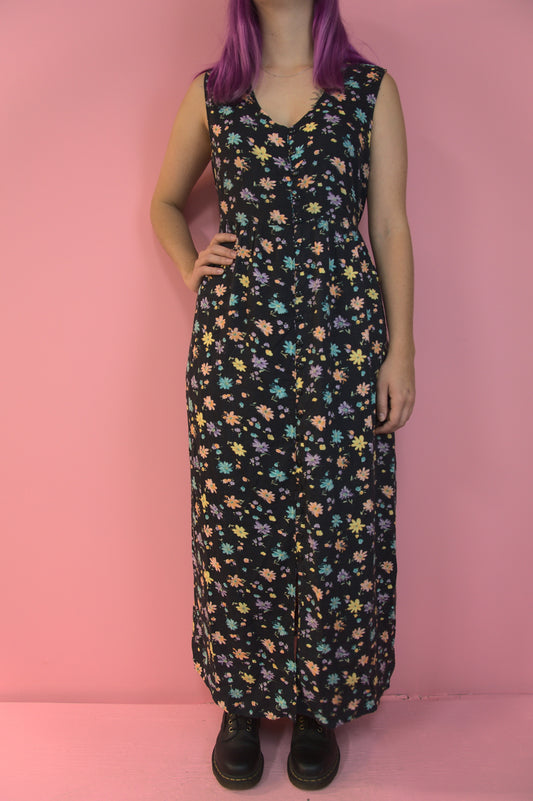 Robe longue fleurs