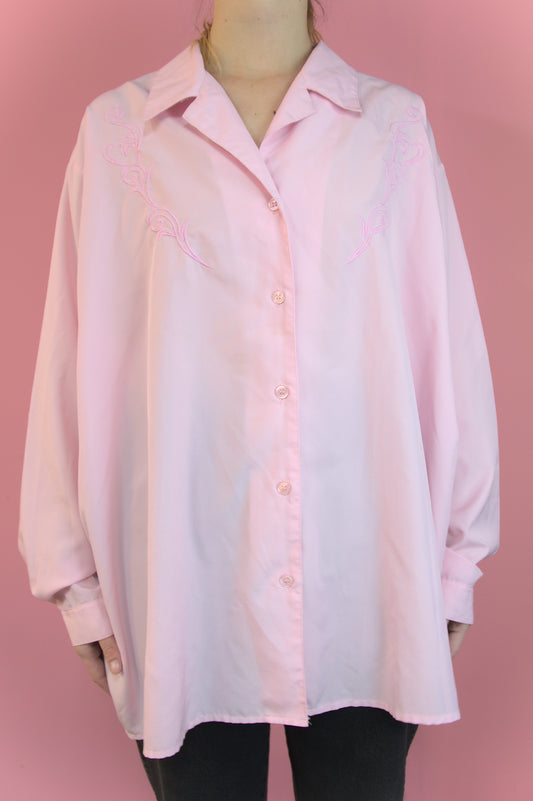 Chemise cowboy rose